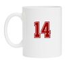 foto 1 Witte mok met het cijfer 14 als opdruk