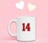 foto 2 Witte mok met het cijfer 14 als opdruk