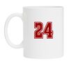 Witte mok met het cijfer 24 als opdruk verjaardag
