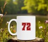 foto 4 Witte mok met het getal 72 als opdruk
