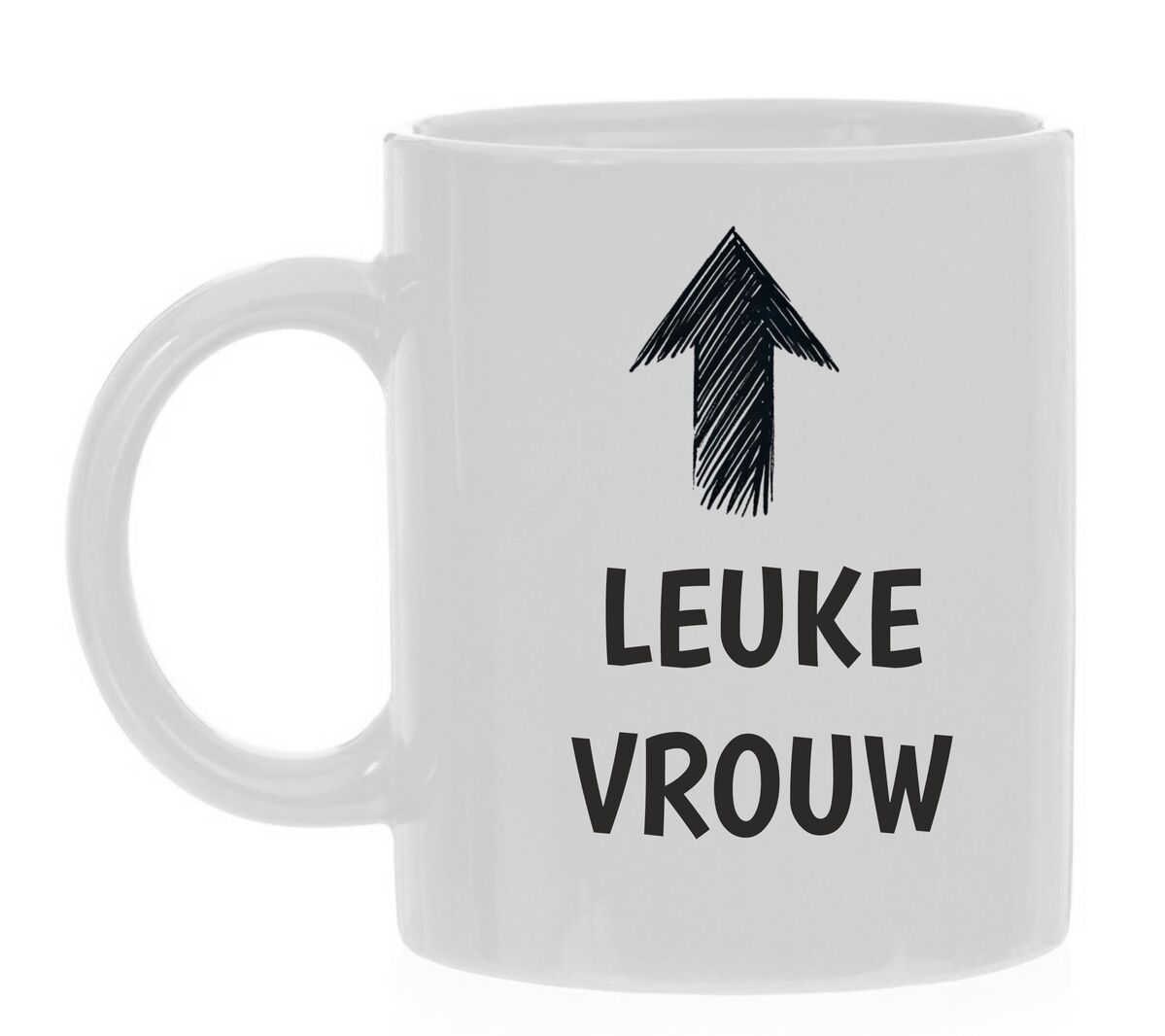 Witte mok voor een leuke vrouw