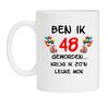 foto 1 Beker met leeftijd er opgedrukt en orginele tekst verjaardag 48 jaar