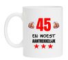 Beker met orginele opdruk leeftijd 45 jaar woest aantrekkelijk