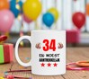 foto 3 Beker orginele tekst woest aantrekkelijk 34 jaar verjaardag