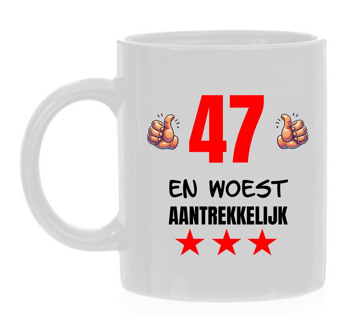 Beker verjaardag leeftijd 47 jaar met leuke opdruk