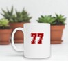foto 2 Cijfer 77 op een witte mok