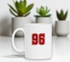 foto 4 Cijfer 96 op een witte mok