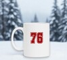 foto 3 Getal 76 op een witte mok