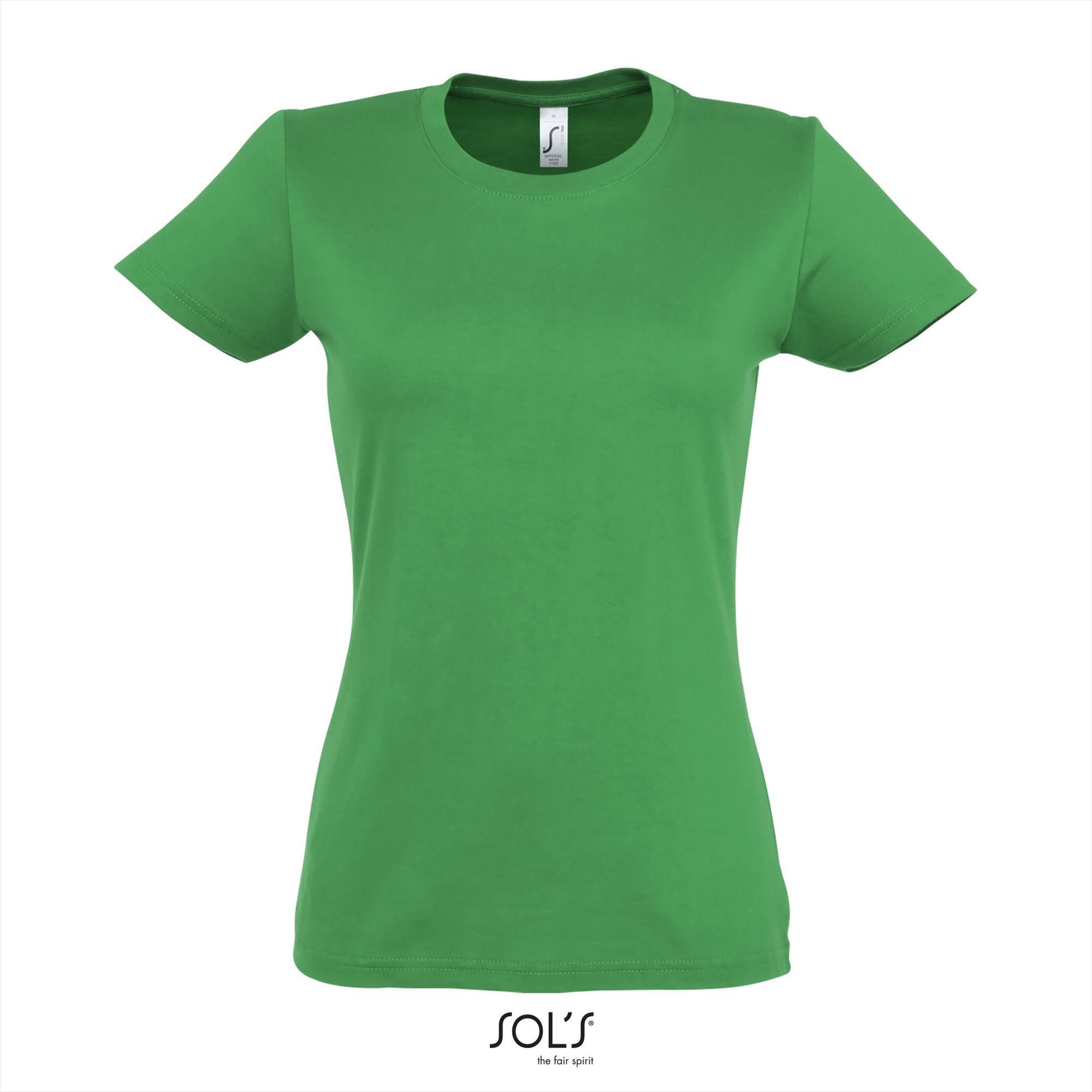 Klassieke dames T-shirt appel groen