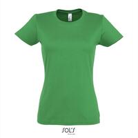 Op risico stel je voor Matrix Klassieke dames T-shirt appel groen Goedkoop