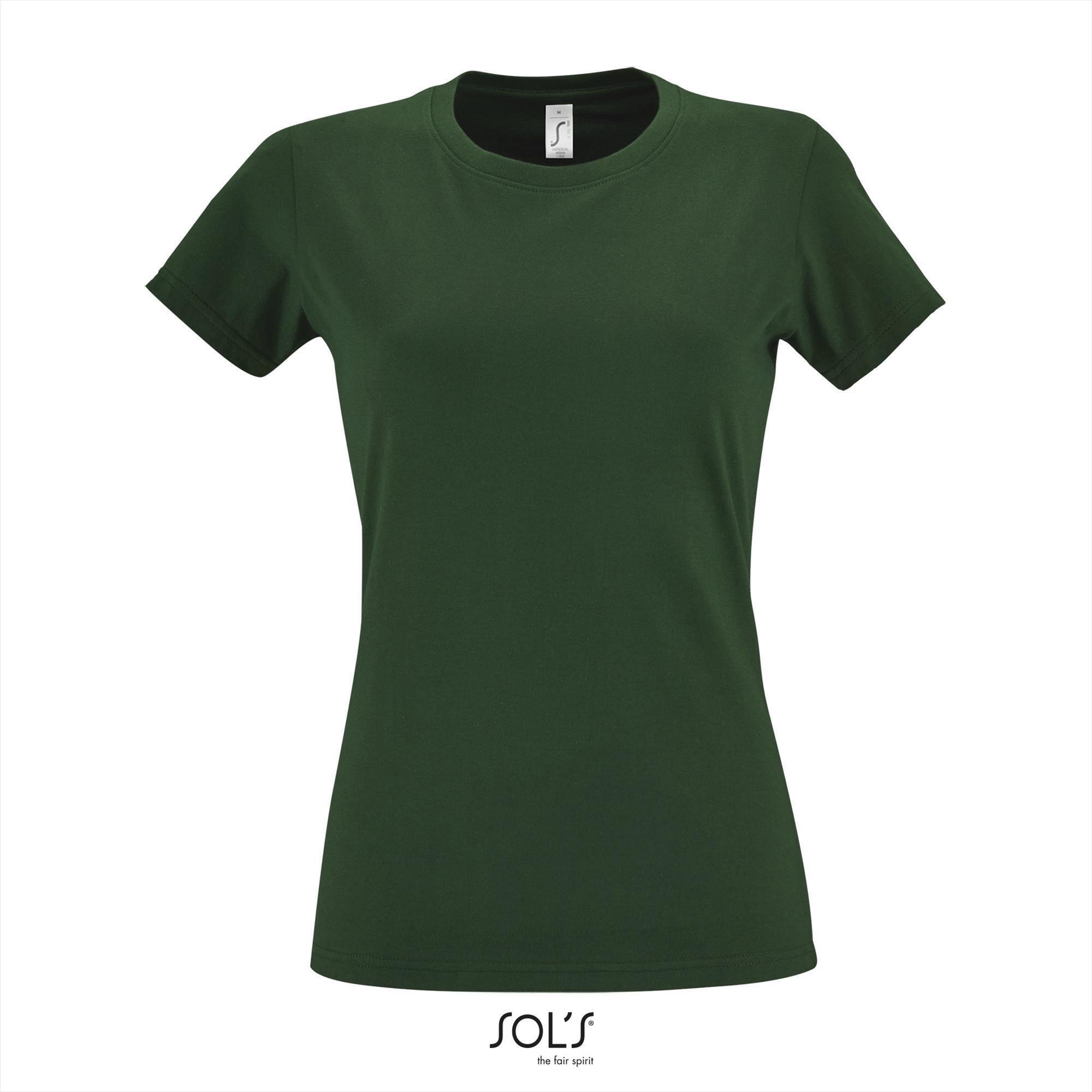 Klassieke dames T-shirt bottle groen