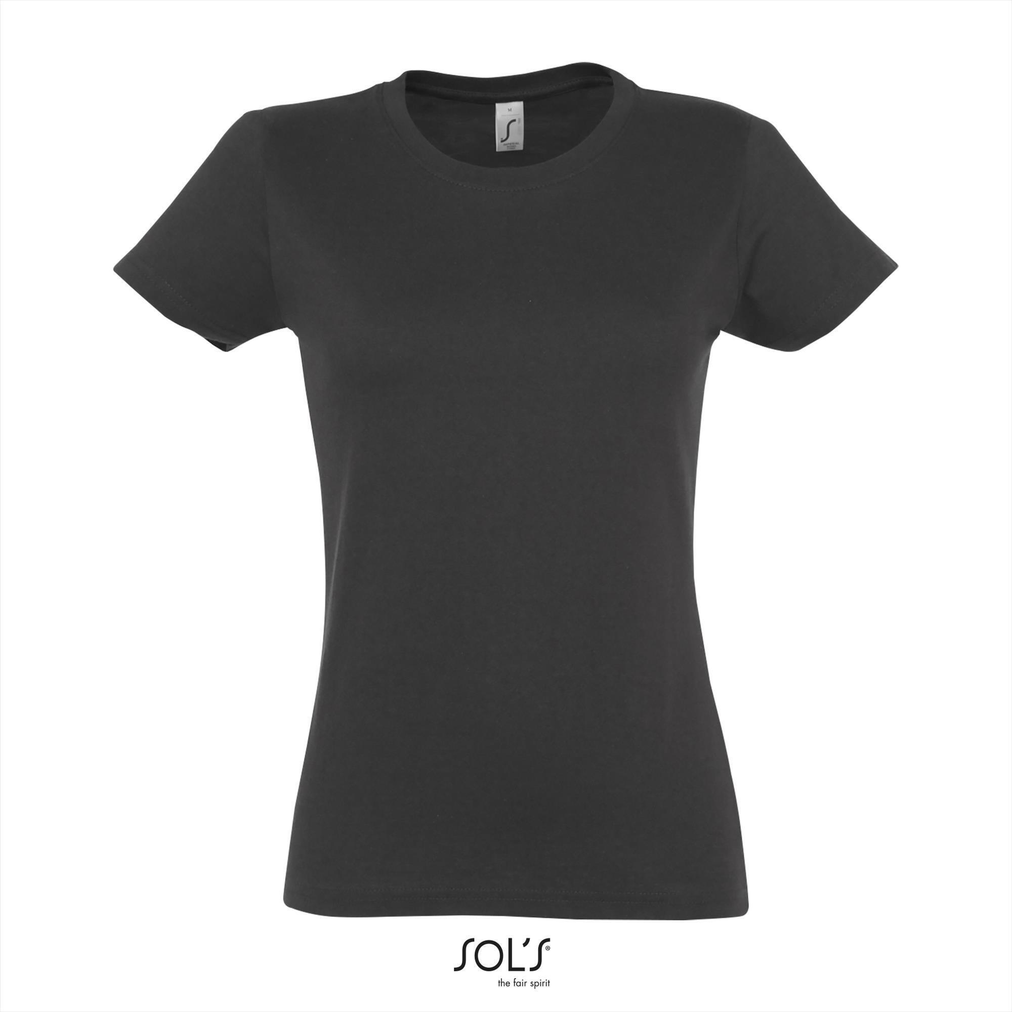 Klassieke dames T-shirt donker grijs