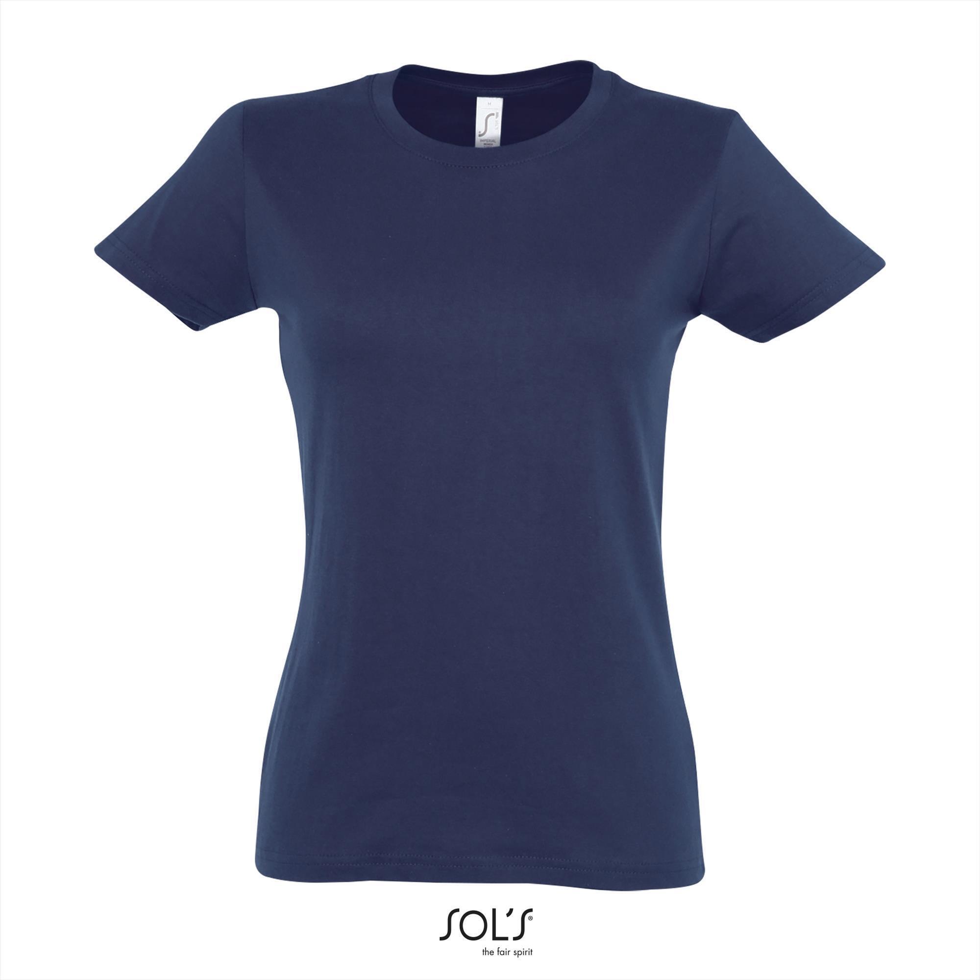 Klassieke dames T-shirt Fench navy blauw