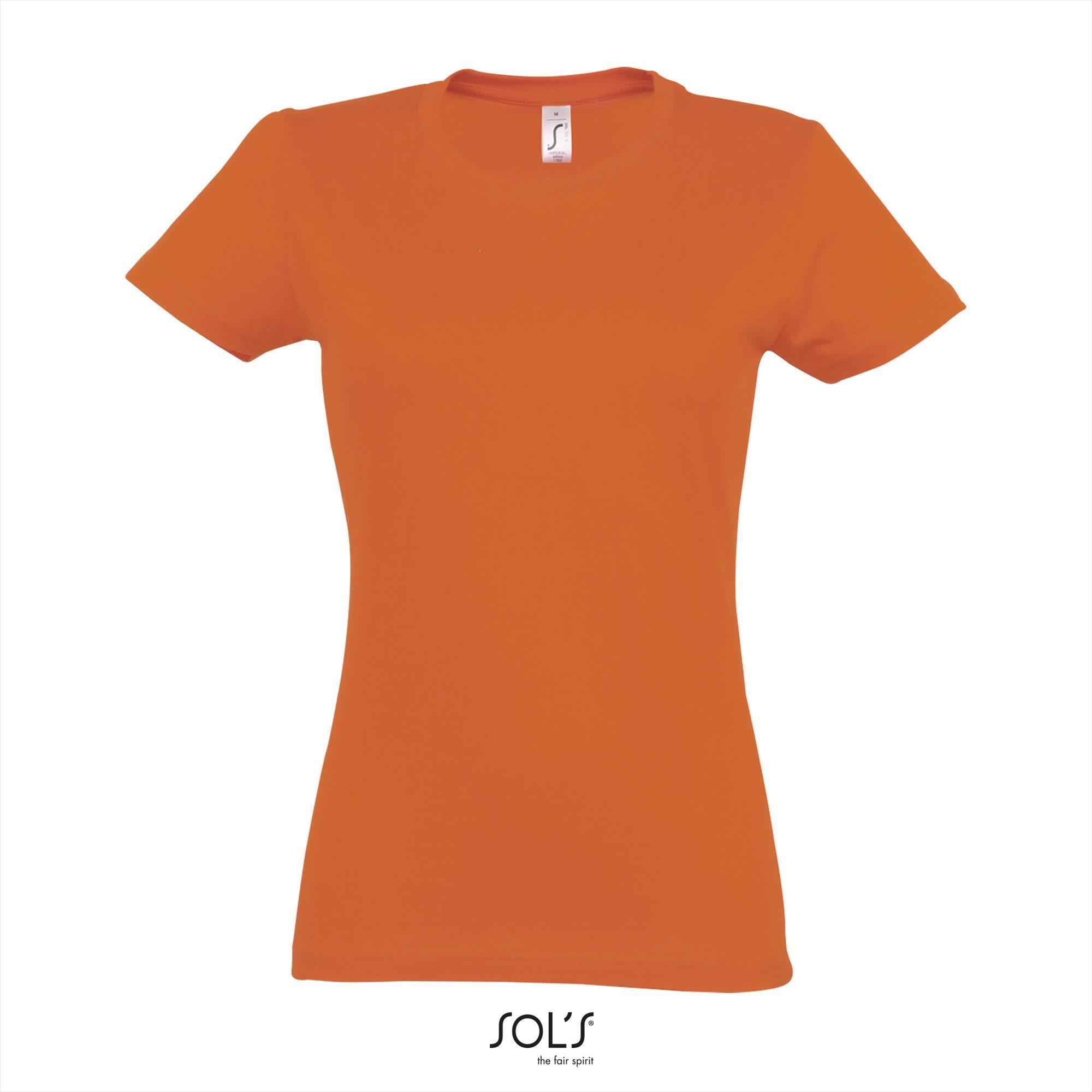 Klassieke dames T-shirt oranje