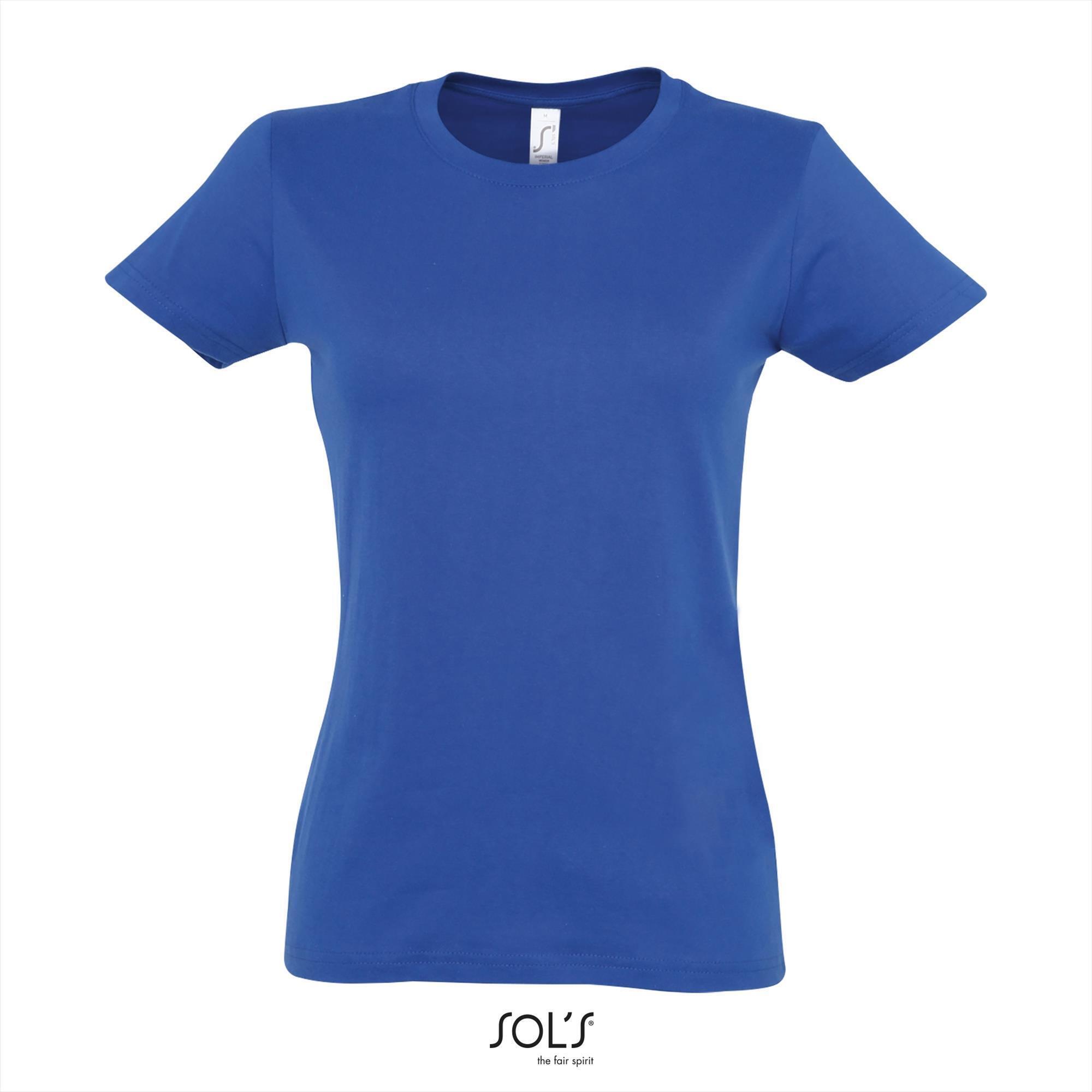 Klassieke dames T-shirt royal blauw