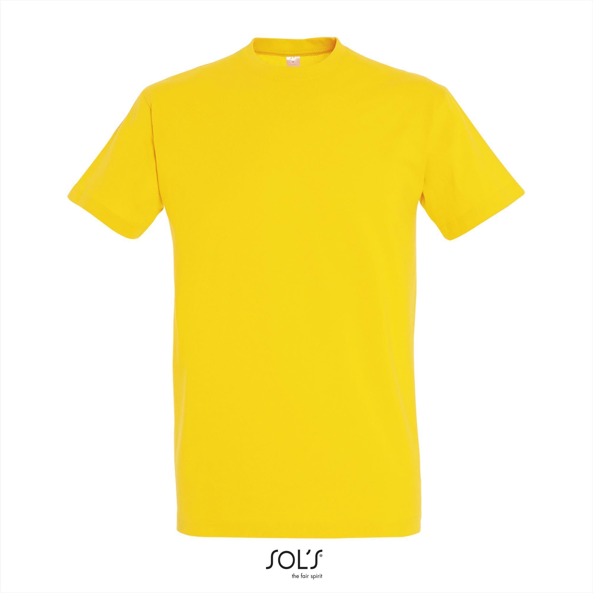 Klassieke heren T-shirt goud geel