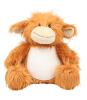 Knuffel hoogland koe Pluche bruin