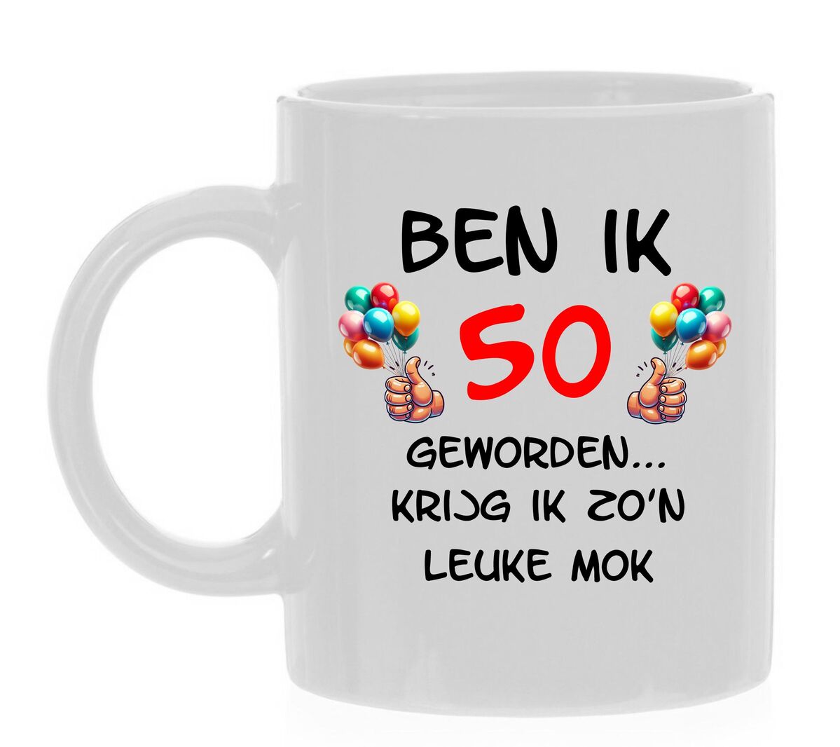 Leuke mok voor verjaardag leeftijd vijftig 50 abraham