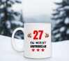 foto 2 Leuke verjaardag mok 27 jaar leeftijd met humor tekst