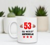 foto 3 Mok met grappige opdruk verjaardag 53 jaar woest aantrekkelijk