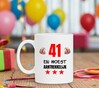 foto 2 Mok met opdruk grappige tekst en leeftijd 41 jaar