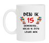 Mok verjaardag leeftijd vijftien jaar feestelijk en orgineel