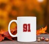 foto 2 Mok wit cijfer 91 als print