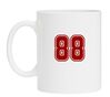 Mok wit met het cijfer 88 als opdruk