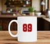 foto 3 Mok wit met het cijfer 89 als opdruk verjaardag mok