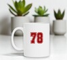 foto 2 Mok wit met het getal 78