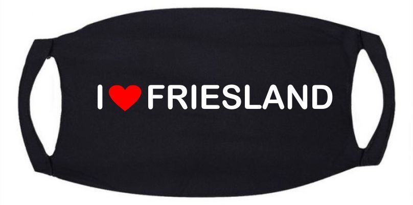 Mondmasker I love Friesland trotse Fries