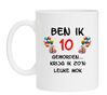 Orginele feestelijke verjaardag mok leeftijd tien jaar