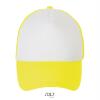 Pet Neon geel met gaas aan de achterkant Witte Cap jaren 80 eighties
