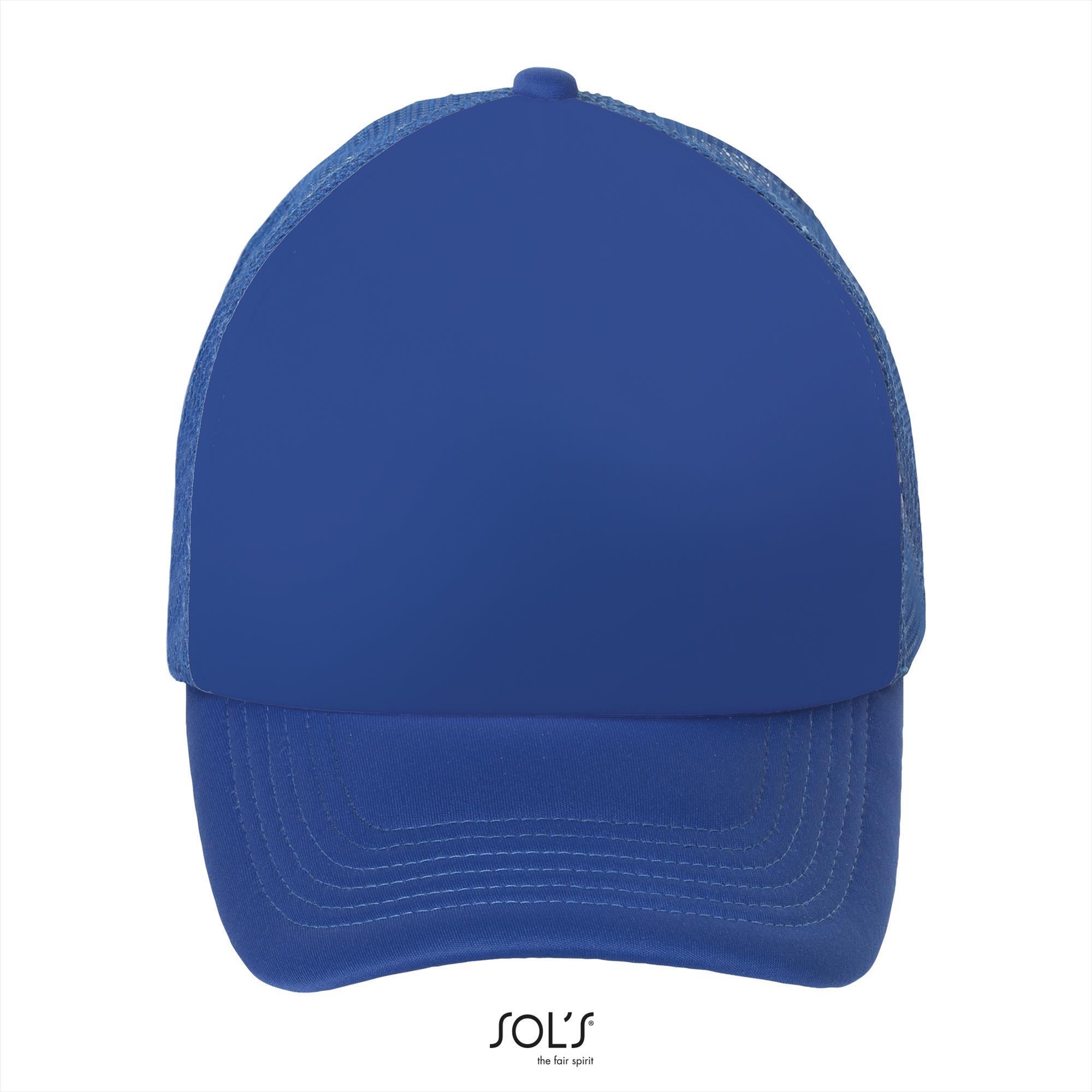 Pet Royal blue met gaas aan de achterkant Blauwe Cap