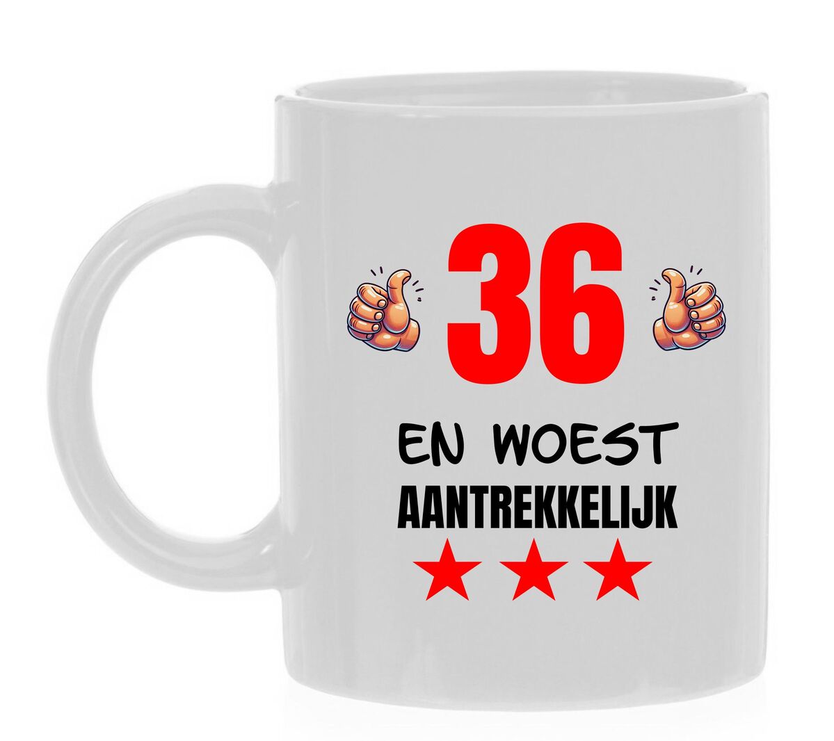 Verjaardag beker mok leeftijd 36 jaar leuk als cadeau voor een 36ste verjaardag