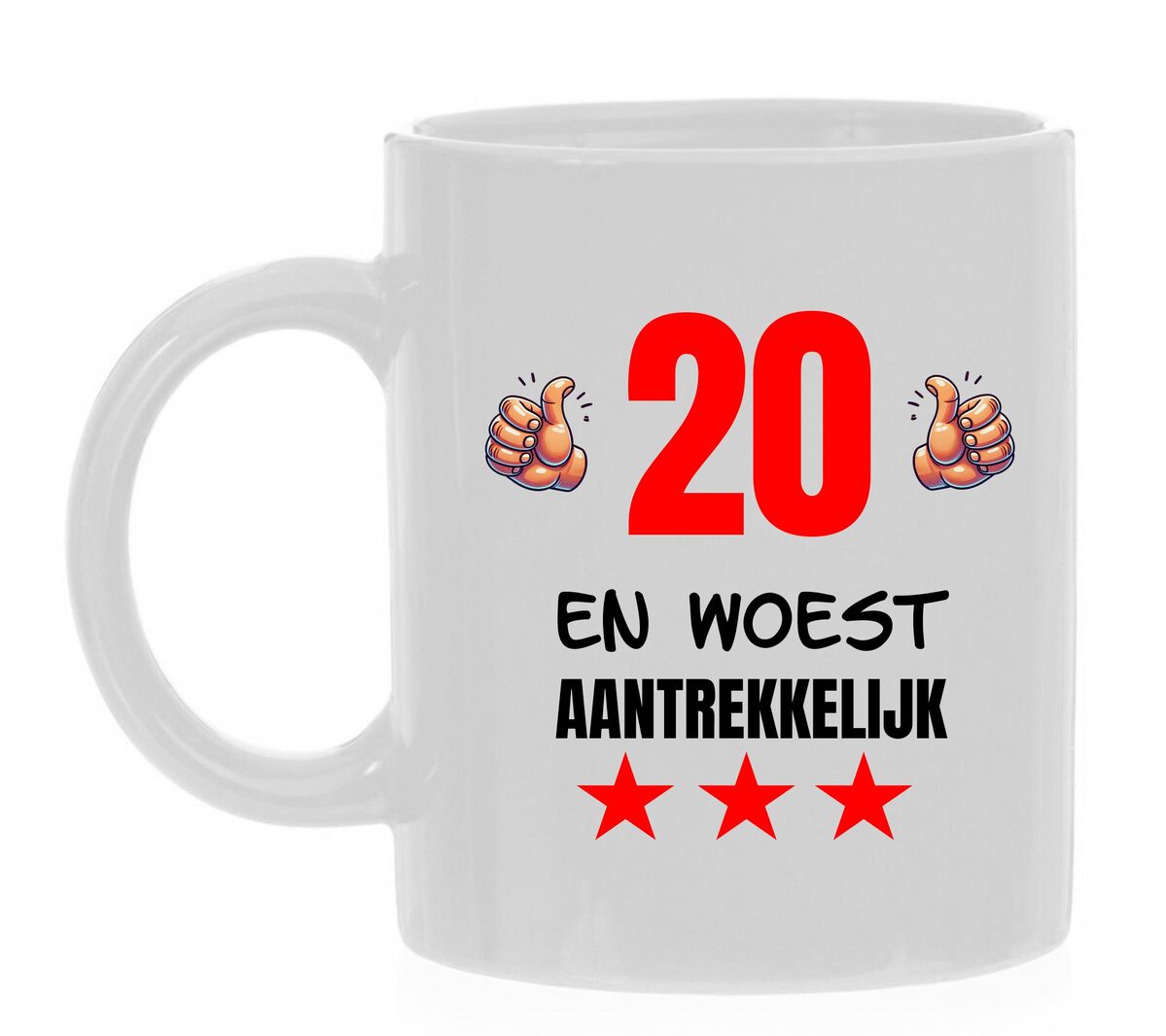 Verjaardag beker voor koffie of thee twintig jaar woest aantrekkelijk