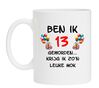 Verjaardag mok leeftijd 13 jaar full colour feestelijk en orgineel