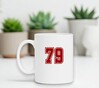 foto 2 Wiite koffiemok met het getal 79 erop gedrukt