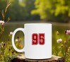 foto 3 Witte mok met cijfer 95 als opdruk