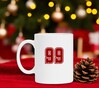 foto 2 Witte mok met het getal 99 als print