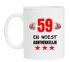 Bedrukte koffiemok 59 jaar leeftijd verjaardag woest aantrekkelijk