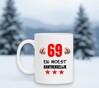 foto 2 Beker met opdruk voor een verjaardag leeftijd 69 jaar woest aantrekkelijk