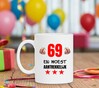 foto 4 Beker met opdruk voor een verjaardag leeftijd 69 jaar woest aantrekkelijk