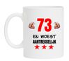 Beker voor een woest aantrekkelijke jarige van 73 jaar leeftijdsmok