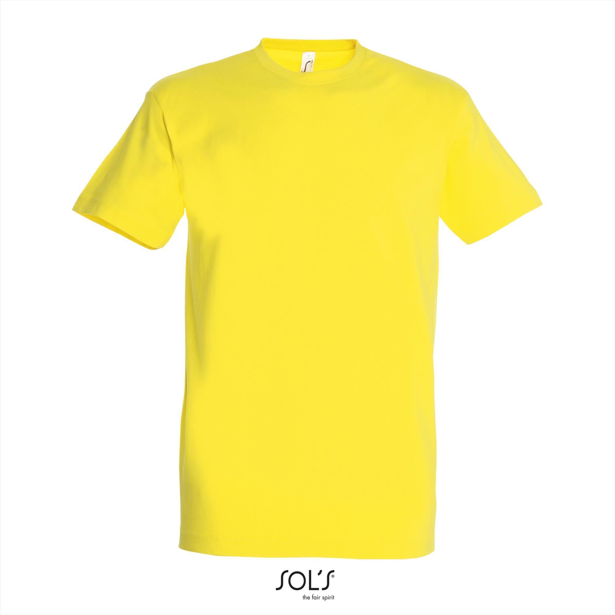 Klassieke heren T-shirt  lemon geel