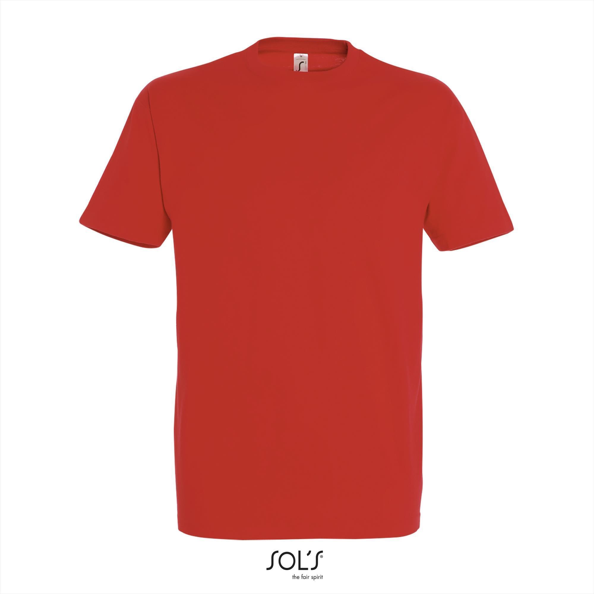 Klassieke heren T-shirt Hibiscus rood