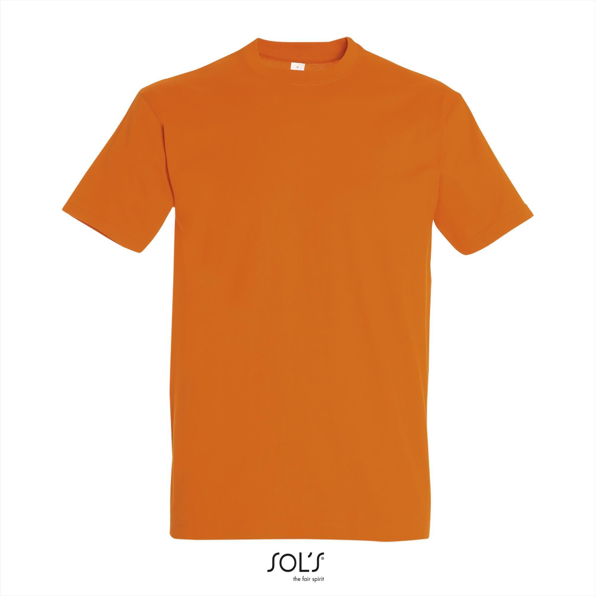 Klassieke heren T-shirt oranje