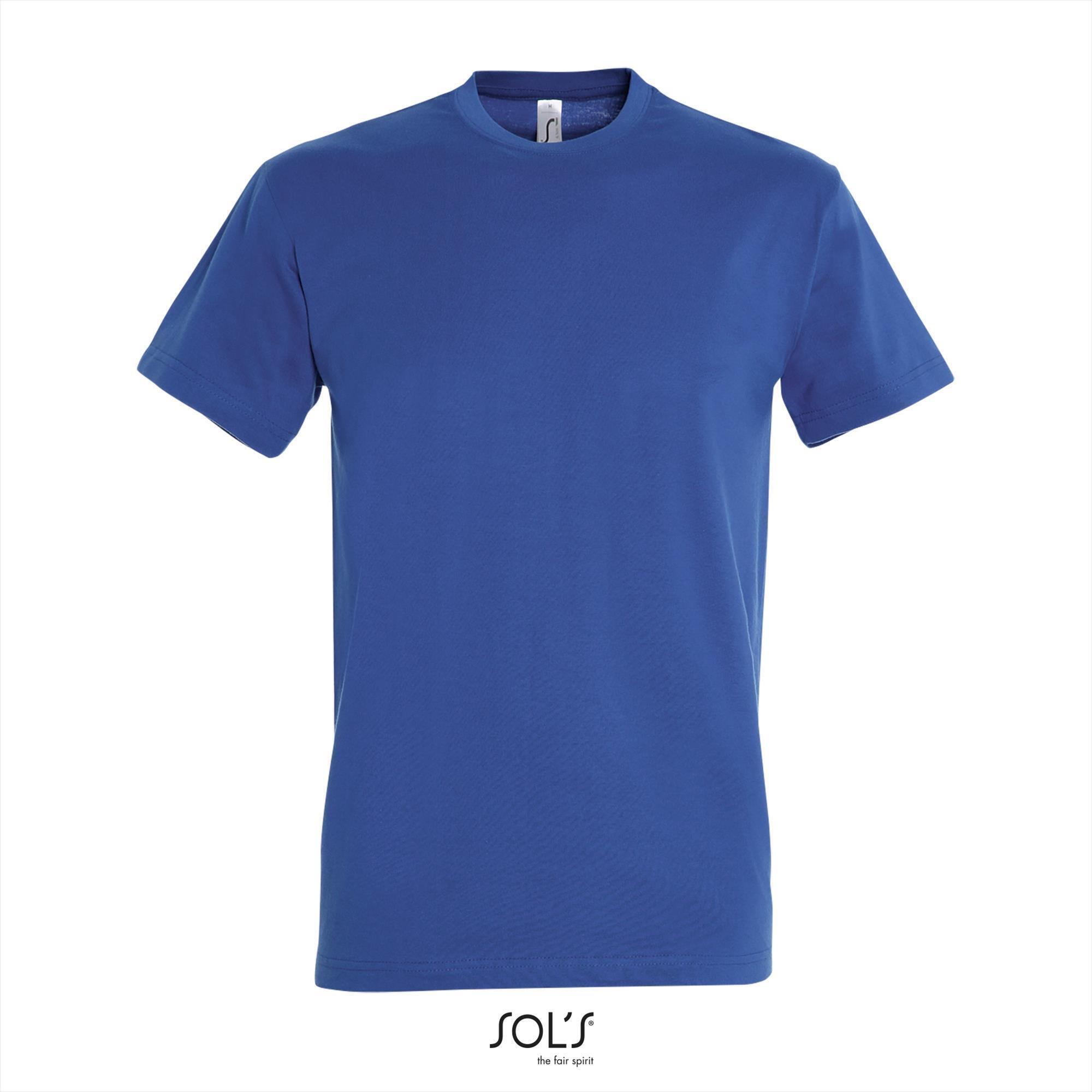 Klassieke heren T-shirt royal blue blauw