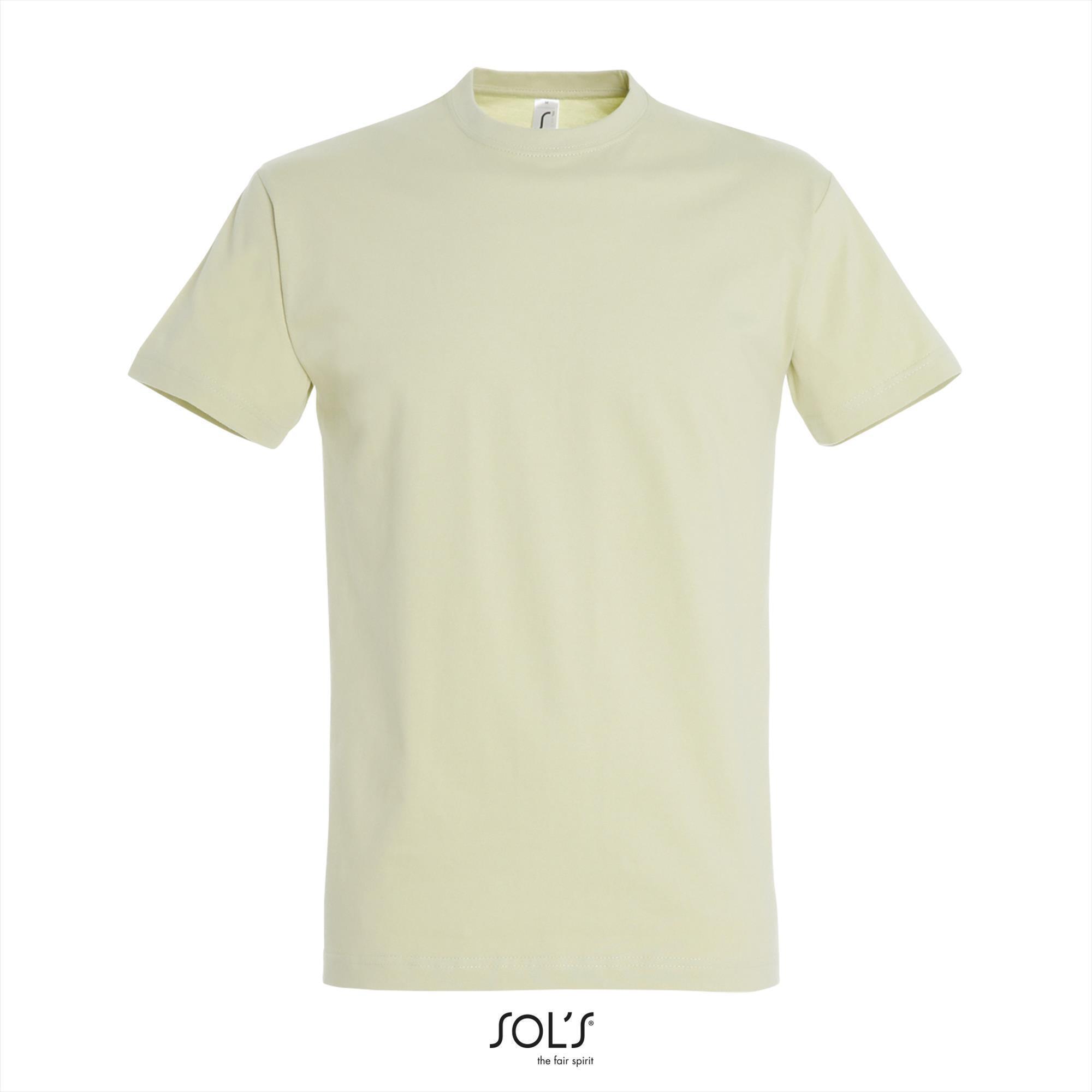 Klassieke heren T-shirt Sage green groen