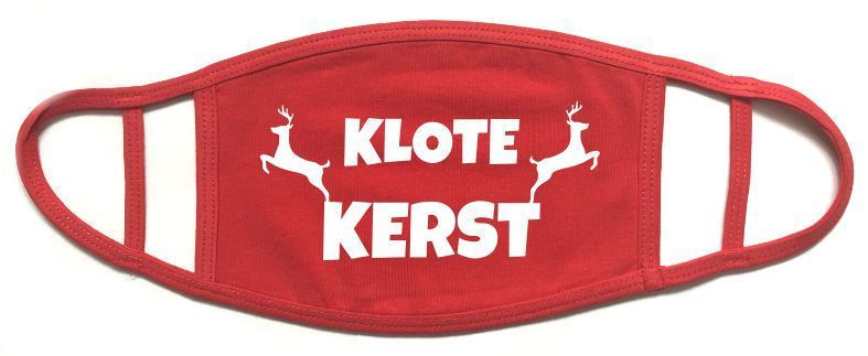 klote kerst mondmasker rood hekel aan kerst mondkapje